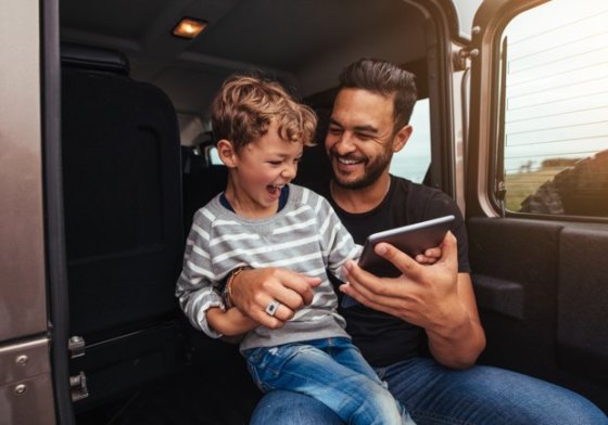 Keeping young children entertained on long trips